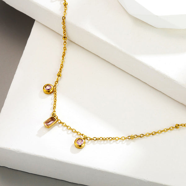 Golden pink stone exclusive bracelet