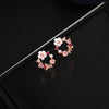 Pack Of 4 Stylish Pearl Flower Earrings