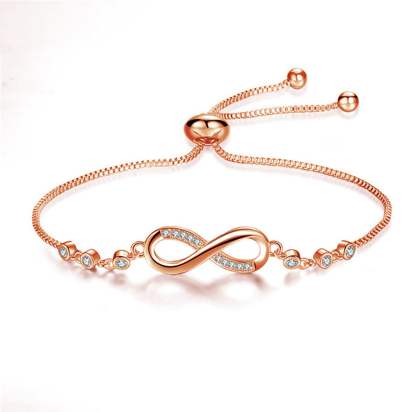 Rose Gold Plated Adjustable Charm Bracelet