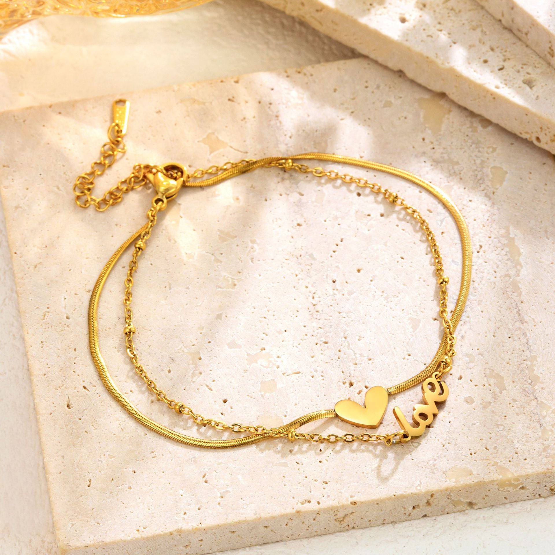 Elegant Gold-Plated Love Bracelet