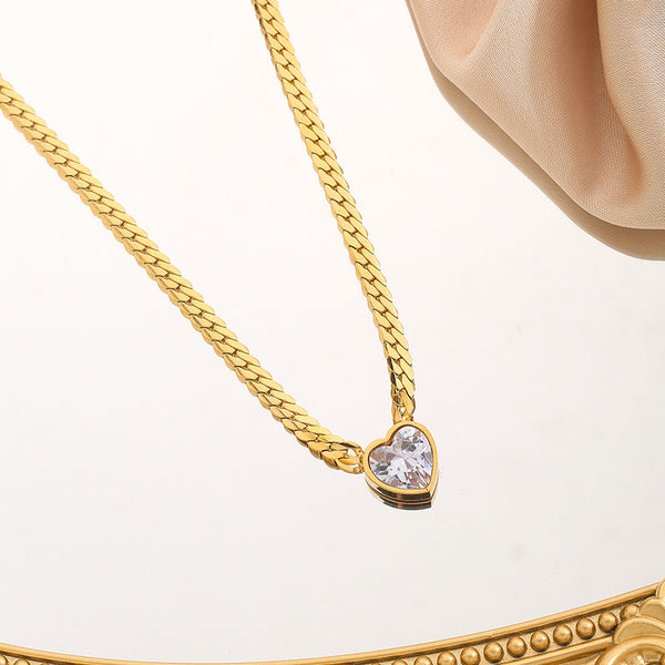 Twist Chain Heart-shaped necklace