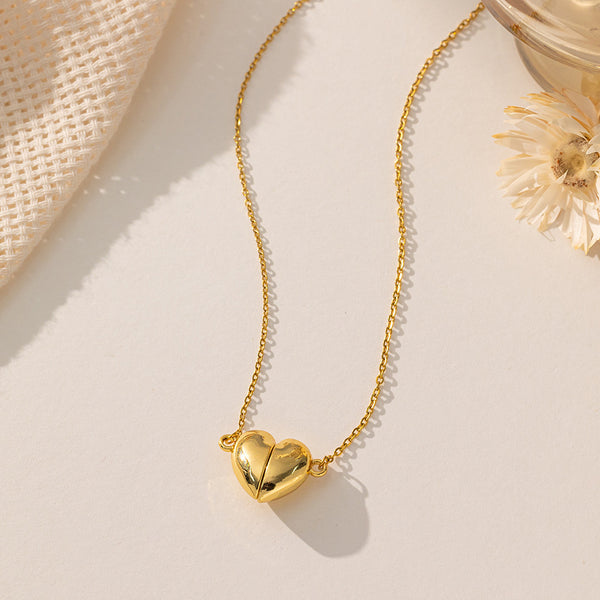 Gold Plated Heart Cut Pendant Necklace