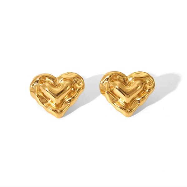 Anti tarnish amazing heart shape earrings