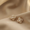 Four Petals Pearl Flower Stud Earring