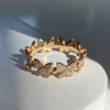 Gold Plated Multi Butterfly Crystal Ring