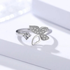 Adjustable Crystal Butterfly Ring