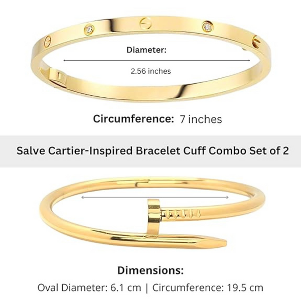 Anti-Tarnish Band & Nail Cuff Hand Bracelet for Women