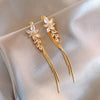 Floral tassel earring