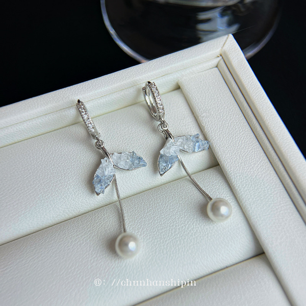 Mermaid Pearl Dangle Drop Earrings