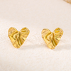 Anti tarnish heart shaped earrings