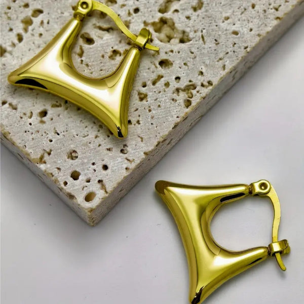 Anti tarnish purse hoop earrings