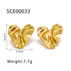 Anti tarnish heart shaped earrings