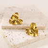 Anti tarnish heart shaped earrings