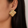 Anti tarnish bold gold earrings