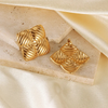 Anti tarnish bold gold earrings