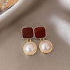 Cubic Red Drop Earring
