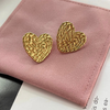 Anti tarnish two heart earrings