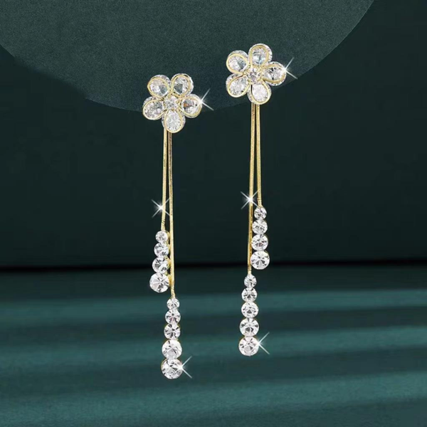 Trendy Crystal Long Earrings