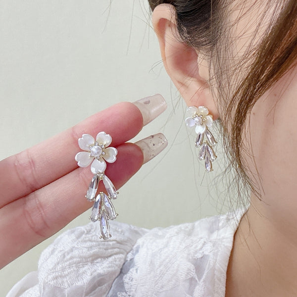 Floral Petals Hoop Earrings