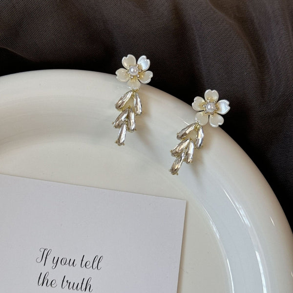 Floral Petals Hoop Earrings