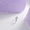 S925 Silver Crystal Leaf Wrap Adjustable Ring