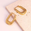 Anti Tarnish Gold-PlatedContemporary Hoop Earrings