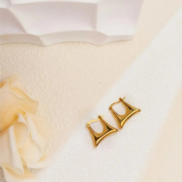 Anti tarnish purse hoop earrings