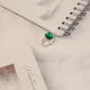 Love promise green stone ring