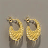 Anti tarnish Women Gold-Plated Hoop Earrings