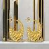 Anti tarnish Women Gold-Plated Hoop Earrings