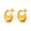 Anti tarnish Women Gold-Plated Hoop Earrings