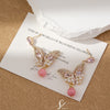 Pink pearl Butterfly earrings