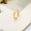 Simple Golden Zircon Stone Rings
