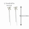 Rhinestone chain bow earrings