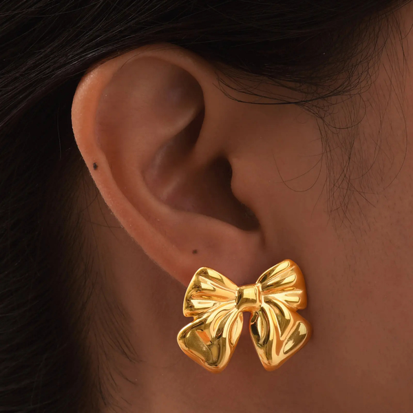 Anti Tarnish Bow pattern Earrings