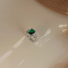 Love promise green stone ring