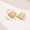 Anti tarnish Gold-Plated Triangular Hoop Earrings