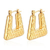 Anti tarnish Gold-Plated Triangular Hoop Earrings