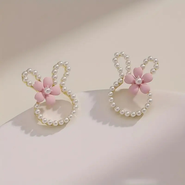 Pink Bunny rabbit earrings