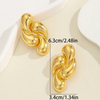 Anti tarnish golden water drops earrings