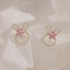 Pink Bunny rabbit earrings