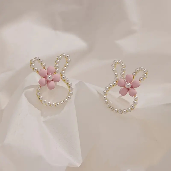 Pink Bunny rabbit earrings