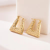 Anti tarnish Gold-Plated Triangular Hoop Earrings