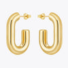 Anti tarnish simple Rectangular Hoop Earrings