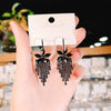 Little Black Leaf long Earring