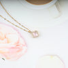 Gold Plated Pink Clove Pendant Necklace