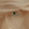 Love promise green stone ring