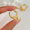 Anti Tarnish Small stylish Bow Hoops Earrings
