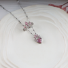 Love Pink Crown Necklace, Ring Set