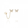 Golden Plated Butterfly Chain Ear cuff Earring